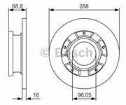 Fren Diski Arka T.Teker (288Mm)( Ford : Transit Custom V362 12- V363 14- )