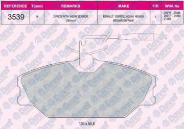 ON FREN BALATASI LAGUNA SAFRANE SCENIC MEGANE 1.6 / 1.4 16V