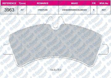 FREN BALATASI ARKA WVA 29217 VOLKSWAGEN CRAFTER 30-35 2.5TDI 5.000 KG 2006->