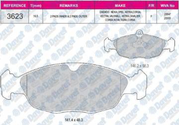 ON FREN BALATASI VECTRA A ASTRA F CORSA A B COMBO B
