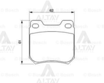 FREN BALATA VECTRA B  96-03 / OMEGA A 86-94 KALINLIK 15mm ARKA