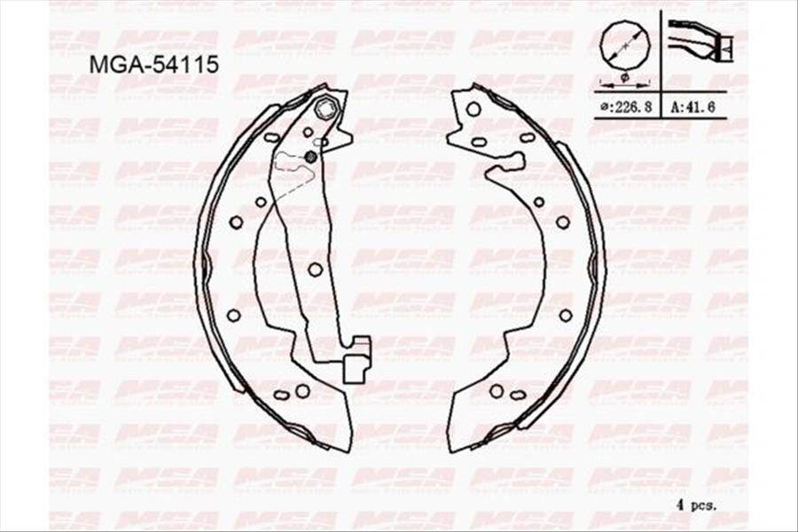 KAMPANA BALATA LEVYELI  ( RENAULT: R21 CONCORDE 86 - 94 / PEUGEOT: 305 405 88 - 96)