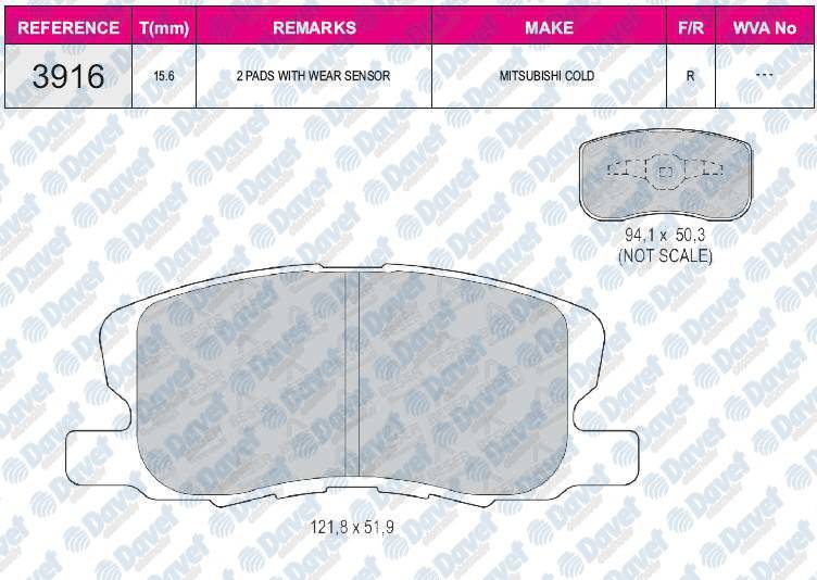 FREN BALATASI ON WVA 25309 MITSUBISHI COLD 02-07