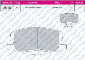FREN BALATASI ON WVA 25309 MITSUBISHI COLD 02-07