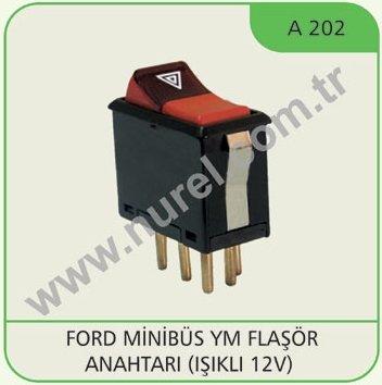 FLASOR ANAHTARI (ISIKLI) 12V FORD MINIBUS YM