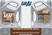 MOTOR YAĞI 3 LİTRE 20W50 API SL / CF