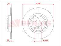 FREN DISKI ARKA KAPLAMALI DISCOVERY SPORT 14 > JAGUAR XF II X260 15> XE X760 15> E-PACE X540 17>