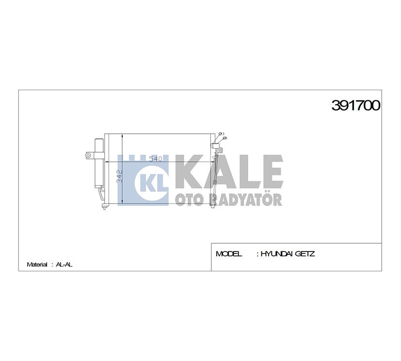 RADYATÖR KLİMA GETZ 03-11 BENZİNLİ