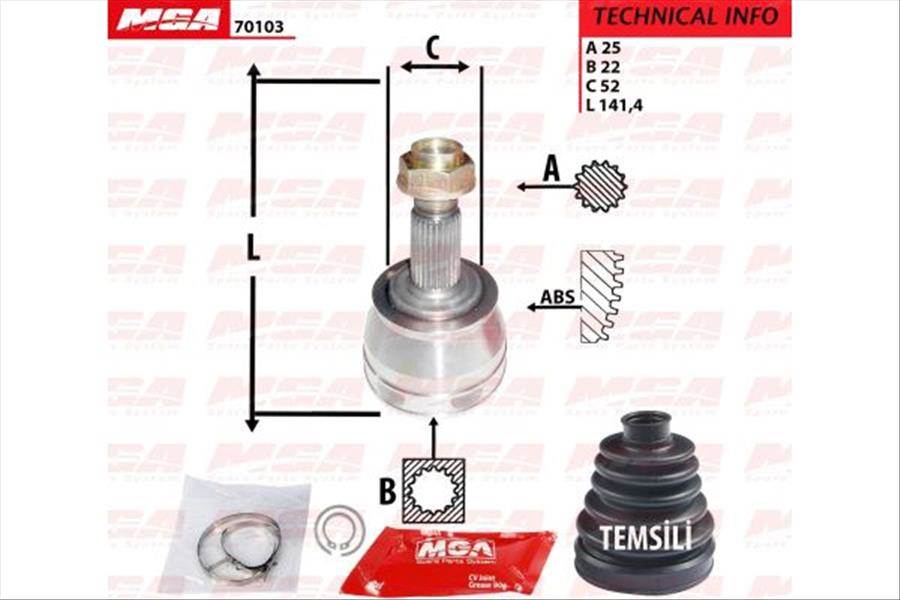 AKS KAFASI DIS - ( FIAT : MAREA WEEK. 1.6 16V 96-98 ABSSIZ OTOMATIK VITES ) 25×22×52