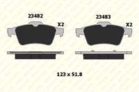ARKA FREN BALATASI CONNECT 1,8TDCI 02 /> LAGUNA II III LATITUDE ESPACE IV VECTRA C NISSAN PRIMERA 1,6 2,0 1,8 16V 1,9DCI 2,2DCI 02> MAZDA 3 (03 09) / (SIRTI SEGMANLI)