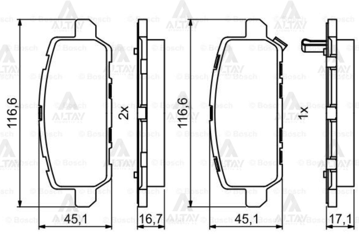 FREN BALATA HRV 15=> 1.5 / 1.6 ARKA