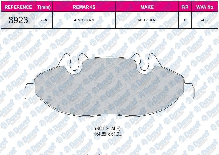 FREN BALATASI ON WVA 24007 MB VITO 03-08