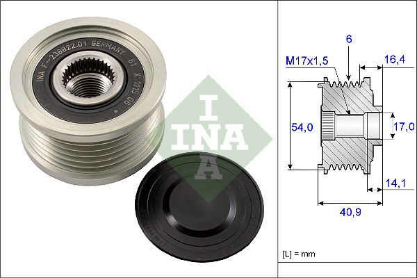 ALTERNATÖR KASNAĞI (RULMANLI) BRAVO II 06=> DOBLO 10=>LINEA 09=>PUNTO 05=>STILO (04-07)-DUCATO 11=>