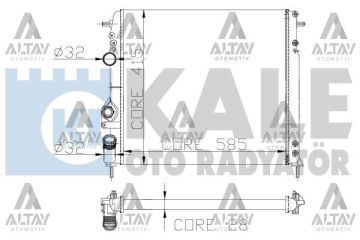 RADYATÖR SU MEGANE I 96-03 / SCENIC I 99-03 1.4 16V-1.6 16V M-T MEKANİK