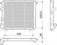 SU RADYATORU MEKANİK ( RENAULT : R19 1.4 E7J 16IE K7M AC ) 430×396×34
