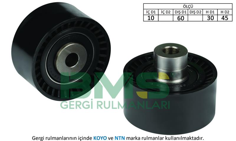 V KAYIS AVARE (ALTERNATOR) RULMANI P107 P206 P206 P307 C2 C3 XSARA FIESATA 1.4HDI / 1.6HDI / FOCUS 1.6TDCI 02>NACHI OLCU: (10×60×30 / 45)