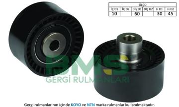 V KAYIS AVARE (ALTERNATOR) RULMANI P107 P206 P206 P307 C2 C3 XSARA FIESATA 1.4HDI / 1.6HDI / FOCUS 1.6TDCI 02>NACHI OLCU: (10×60×30 / 45)