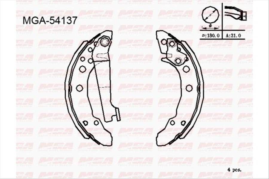 El Fren Balatası-180×30  (Vw Golf 81-92  Polo 82-00  Polo Cls 96-00  Seat Ibıza 93-99)