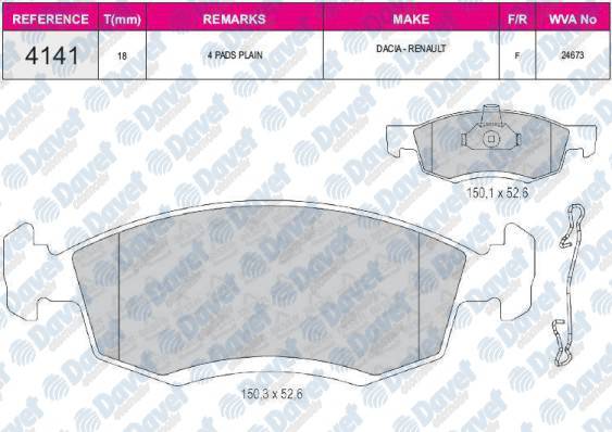 ON FREN BALATASI LOGAN MCV 1.4 / 1.6 / 1.6 16V / 1.5DCI 02 / 07>