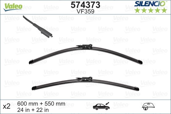 SİLECEK 60+55cm (FLATBLADE-MUZ TİPİ) FIAT MULTIPLA 05/06=> (119372)(VM359)