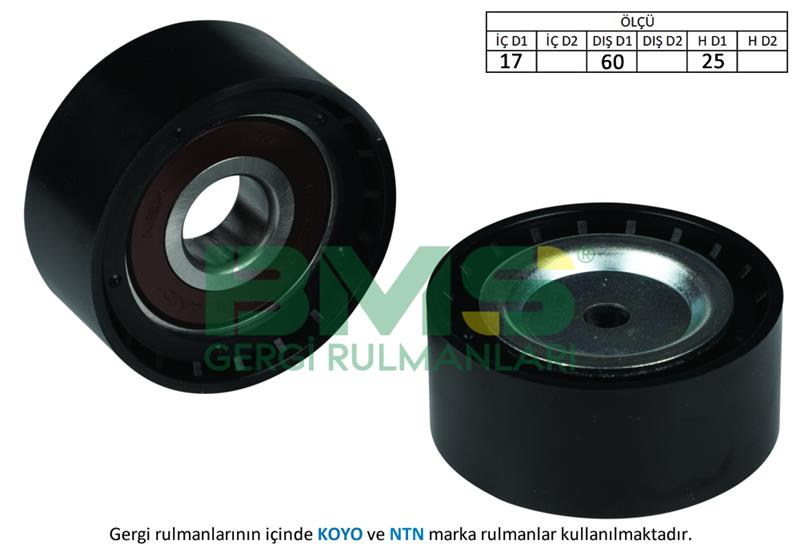 ALTERNATOR GERGI RULMANI P206 P306 PARTNER BERLINGO SCUDO XSARA XSARA II XSARA PICASSO DW8B 1.9 D 02>OLCU: (17×60×25)