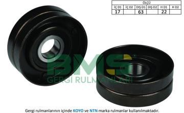 ALTERNATOR GERGİ RULMANI A16XER A18XER ASTRA J CORSA E MOKKA CORSA D ZAFIRA C 17×63×22