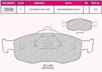 On Fren Balatası Escort 1.6 / 1.8 90>01 Orıon 90>95 Sıerra 2.8 82>93 Granada 85>92 Scorpıo 92>94