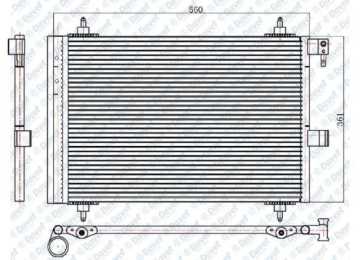 Klıma Radyatoru (Kondanser) P407 C5 Iı C6 C5 Iıı  1.6 2.0 Hdı  04> Olcu: (560×361×16)