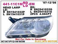 ON FAR SAG MOTORLU VOLKSWAGEN TIGUAN 07-08