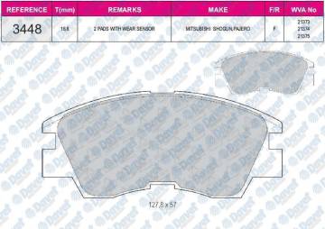 FREN BALATASI ON WVA 21373 MITSUBISHI L200  L300 86->