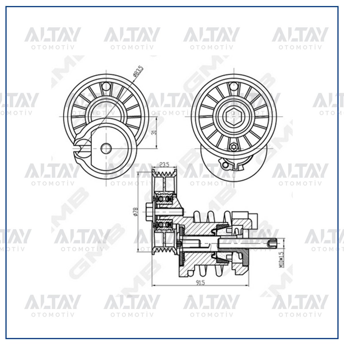 VANTİLATÖR GERGİSİ PASSAT / A4 / A6 97-00 AFN-AVG-AHU 1.9 TDİ KOMPLE