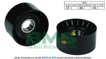 ALTERNATOR GERGI RULMANI BERLINGO PARTNER 1.9D TRAFIC II MASTER II LAGUNA II III VIVARO 1.9TDI / 2.0DCI / 2.2 / 2.5 OLCU: (G:31MM. CAP:60MM)