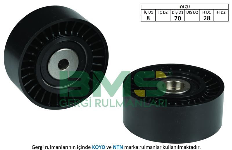 ALTERNATÖR GERGİ RULMANI VW CRAFTER-MULTIVAN V-T5-TIGUAN 2.0 TDİ 2010=> A4-A5-A6-Q5 2.0 TDİ (70x28)