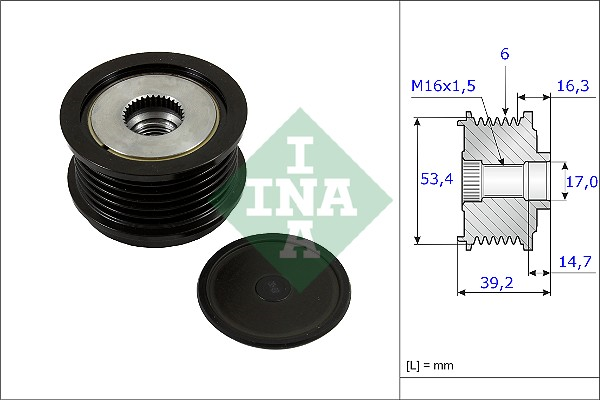 ALTERNATÖR KASNAĞI (39.2mm) CMAX-FIESTA VI-FOCUS III-KUGA II-TRANSİT-CONNECT-COURIER 1.5-1.6-2.0TDCİ