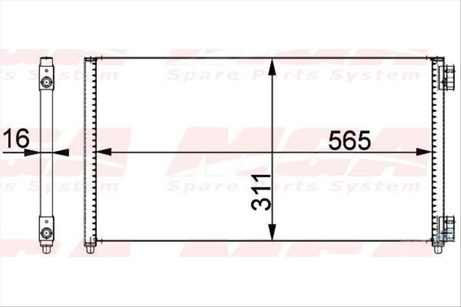 KLIMA RADYATORU-(FIAT: DOBLO ''1.3-1.9 JTD'' 03-10  )