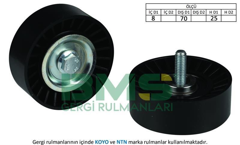 ALTERNATÖR GERGİ RULMANI DUCATO-JUMPER-BOXER 2.5-2.8HDI-2.8 JTD 02=>
