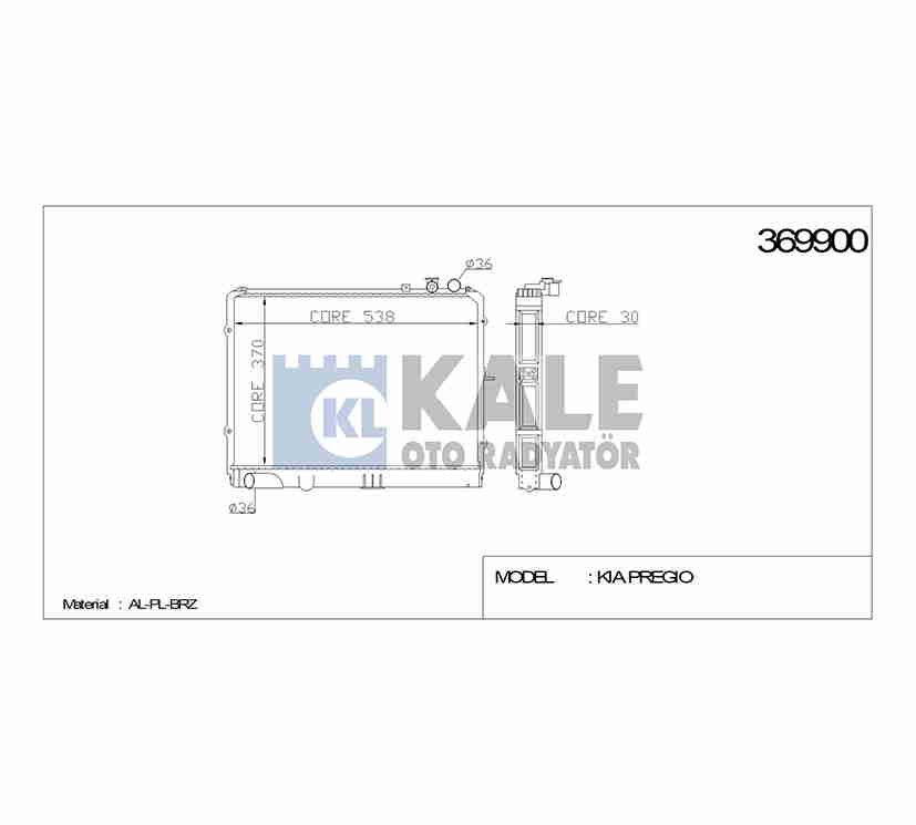 RADYATÖR SU PREGIO 97-05 375x538x26 M-T BRAZING