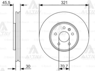 FREN DİSKİ ASTRA J 09=> 1.3-1.7CDTI-1.4-1.6-2.0CDTI / ASTRA K 13=> 1.3-1.7CDTI / ÖN HAVALI 321-5