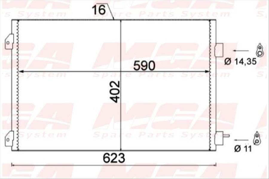 KLIMA RADYATORU-(RENAULT: CLIO SYMBOL  THALIA ''1.5 DCI''  09-- )