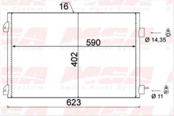 KLIMA RADYATORU-(RENAULT: CLIO SYMBOL  THALIA ''1.5 DCI''  09-- )