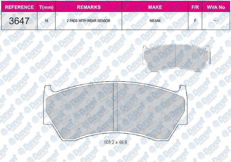 FREN BALATASI ON TOYOTA HILUX NISSAN ALMERA 1.4 1.6 2.0 95=>