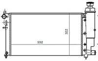 SU RADYATORU MEKANİK ( PEUGEOT : 106 II CITROEN : SAXO 106 1.4 1.6 96-03 AC ) 532×322×23