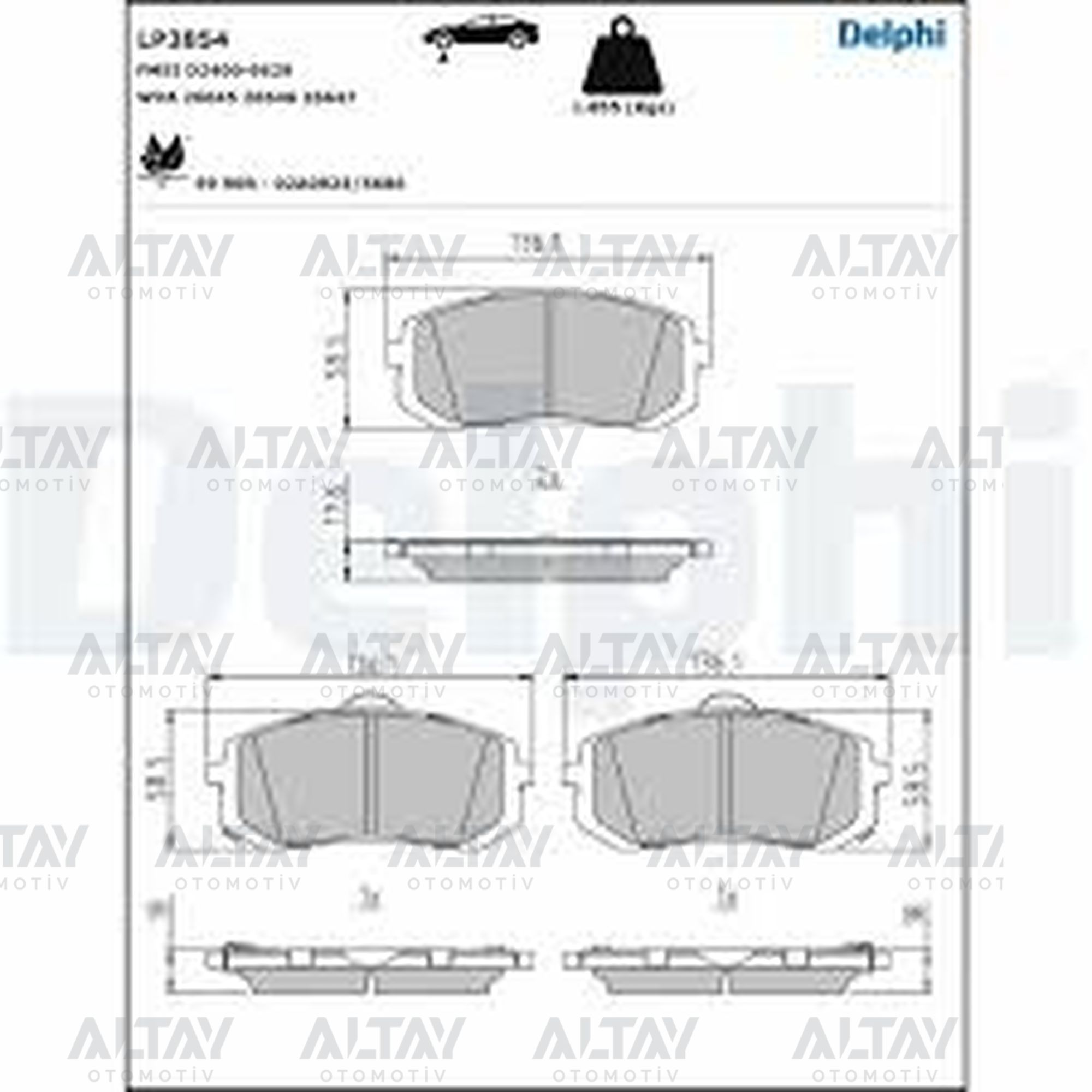 FREN BALATA ELANTRA 21=> ÖN
