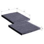 POLEN FILTRESI LEXUS 03>08 LEGACY 98>03 OUTBACK 03>09 CAMRY 01>06 CELICA 99>05 LAND CRUISER 03>09 PRIUS 03>09 YARIS 99>05