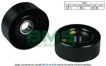 ALTERNATÖR GERGİ RULMANI ACCENT-GETZ-MATRIX-SANTAFE-TUCSON 1.5 CRDI-VGT- 2.0CRDI 01=>