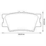 Balata Fren Arka-(Toyota: Rav4 06>11/Camry 06>11 )