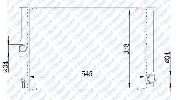 Motor Su Radyatoru Brazıng Corolla D4D 07-> 545X370X26 Manuel Sanzuman