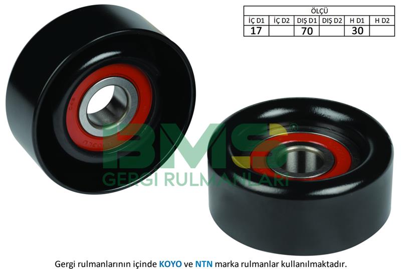 ALTERNATÖR GERGİ RULMANI (17×70×30 SAC) HYUNDAI : TUSCON Ix35 SONATA KIA: SORENTO CERATO SPORTAGE