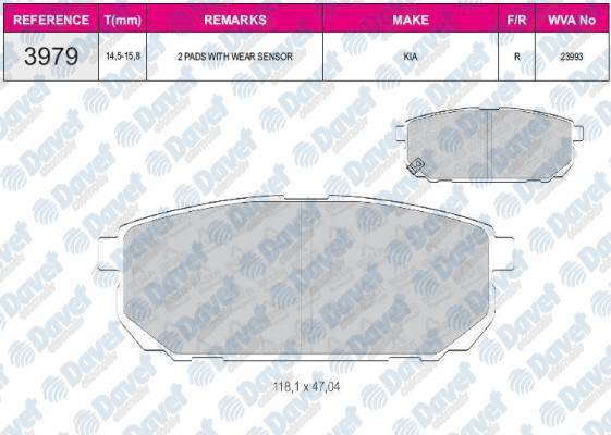 ARKA FREN BALATASI KIA SORENTO 03 10