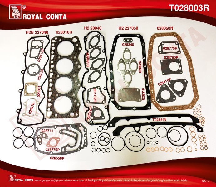 MOTOR TAKIM CONTASI (ALT / UST) KECESIZ DUCATO BOXER JUMPER MASTER MOVANO 2,8TDI / 2,8JTD / 2,8HDI (94,40MM) / (00 06)